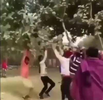A gang of uniques jumping on a tree