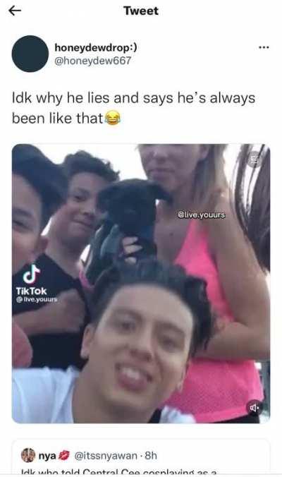 They’ve caught Central Cee red handed over on twitter💀💀