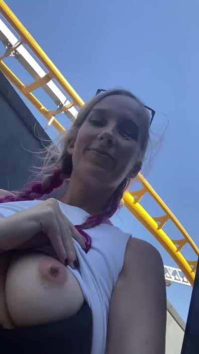 Took a break from Roller Coasters for a different kinda thrill! 🎢 [GIF]