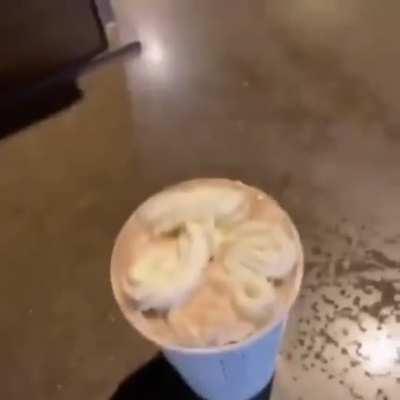 And away the hot chocolate goes