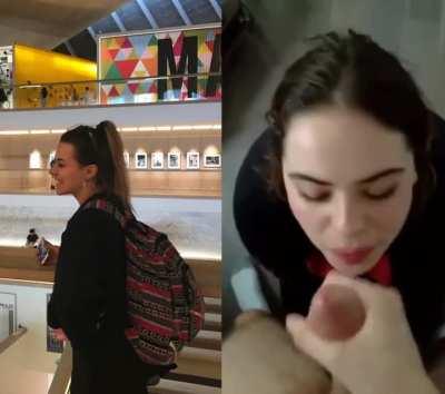 Shot Her Photos At The Museum And Then All Over Her Face