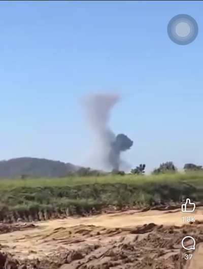 Royal Thai Airforce Airstrike on Cambodian ammunitions depot in Banan, Battambang province, Cambodia. (24 december 2025)