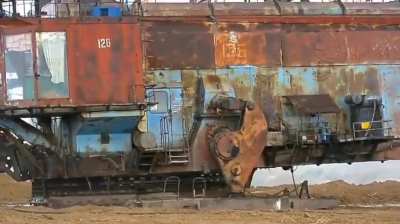 A Soviet walking excavator