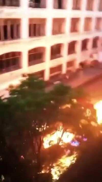 Behind the scenes of a movie