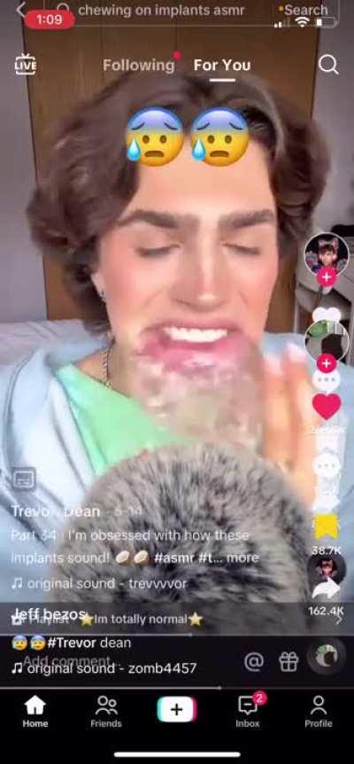 Eating camed breast implant 😎