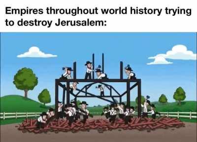 Whenever Jerusalem gets damaged, destroyed, besieged, or taken over, it just gets rebuilt again and again