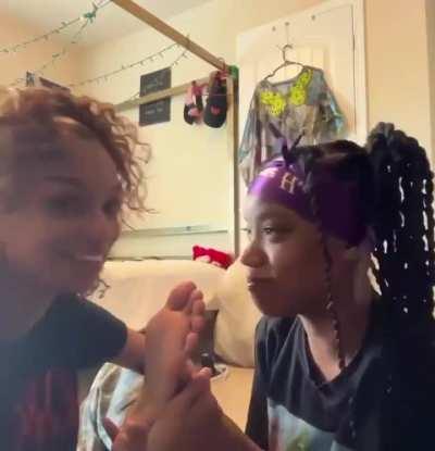 Amateur foot worship