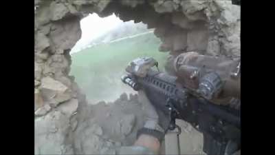 Helmet cam footage of US Special Forces ambushing Taliban fighters in Afghanistan
