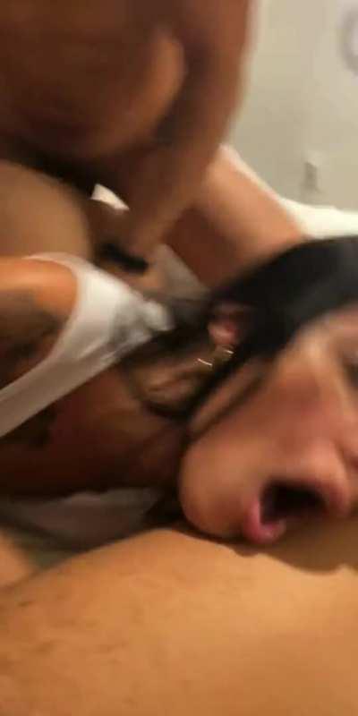 Her face says it all!