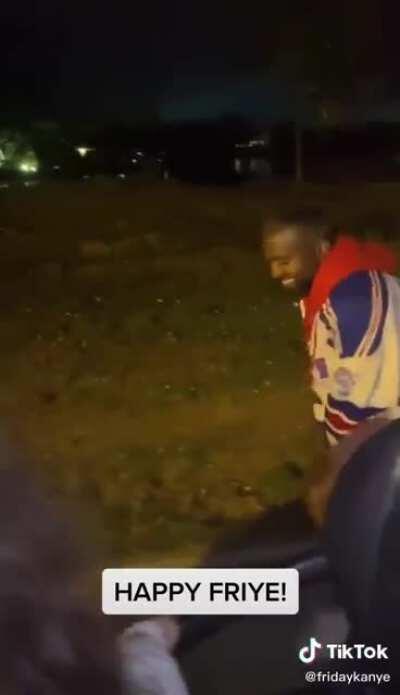 Good to see Kanye happy