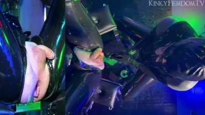 Heavy Rubber Double Anal Fisting