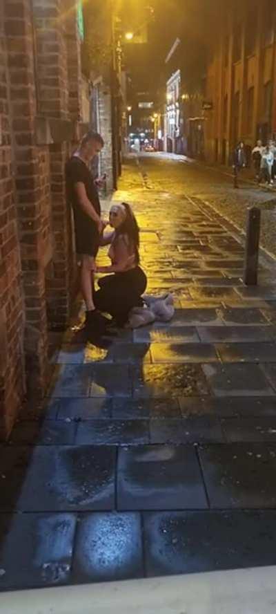 Public blowjob