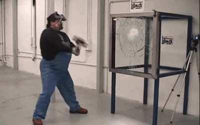 His reaction after it breaks is priceless