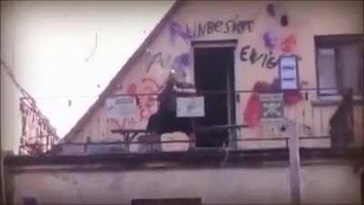 Original Aufnahme vom Schanzenfest, Rainer blieb unbesigt!