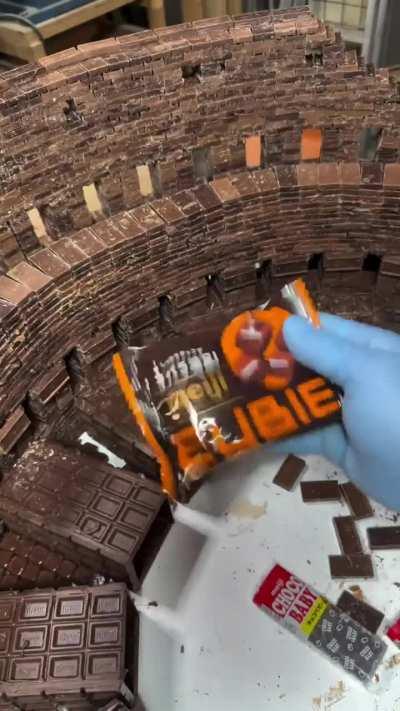 Made a Colosseum out of chocolate! 