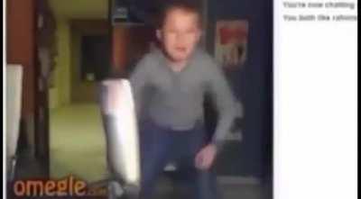 Kid on omegle goes crazy