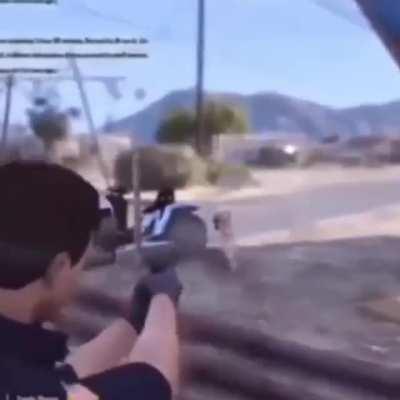 He did not drop the gun.