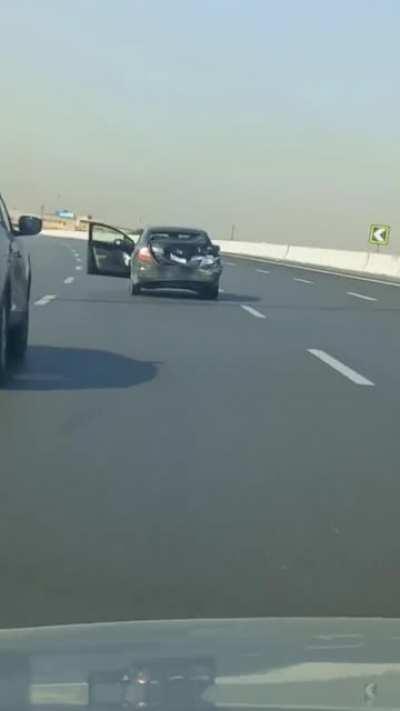 Police car chase ( lol ) on Suez road this morning.