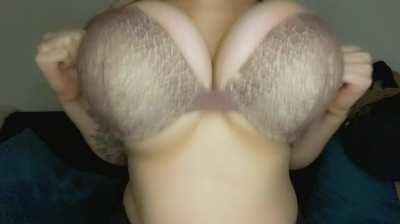 Just a shy girl with tits the size of her head