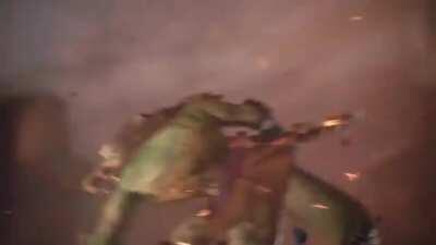 Renekton vs Teemo level up animation.