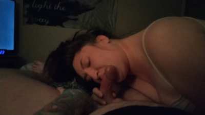 She sucks so good. Can't wait to have our first gangbang 🍆🍆🐈💦💦