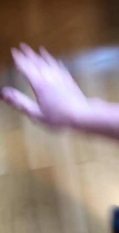 Idiot fighting a fiery nut