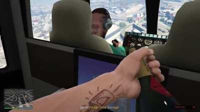 My pilot and co pilot bailed and I was stuck drinking champagne