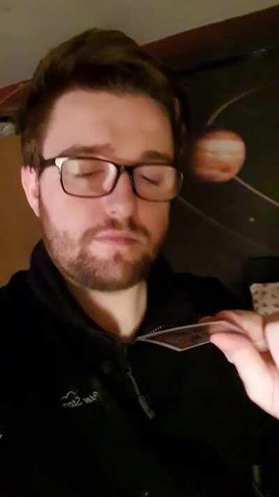 I see you producing cards with sleight of hand, I raise you by instantly changing a card with sleight of hand