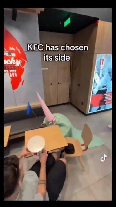 KFC has chosen its side.