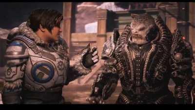Gears 5 E3 2018 cutscene but everyone except Kait is Swarm