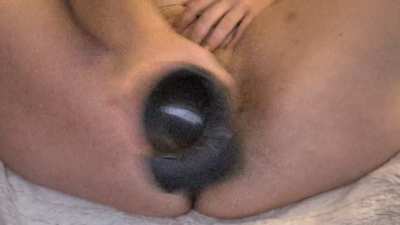 Goon over me shoving this huge black dildo in my pussy...