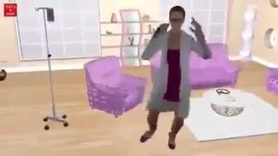 5 little sans jumping on the bed