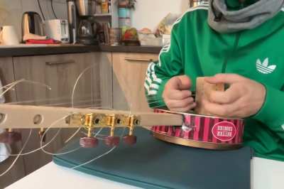 homemade cookie tin kamele n'goni (kora's cousin)