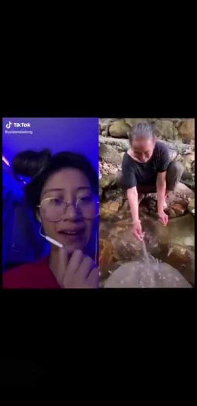 Just a cute lady with a cute stingray.