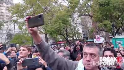 Javier Milei en Belgrano: 