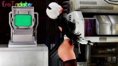 2B bouncing on Pod (EroTrickster) [Nier Automata]