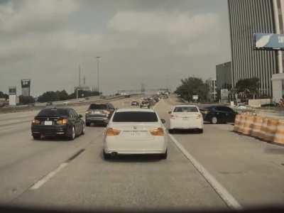 Driving into oncoming traffic to avoid a 5 minute construction delay