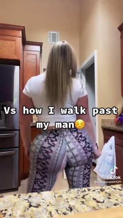 Wishing she was walking past me