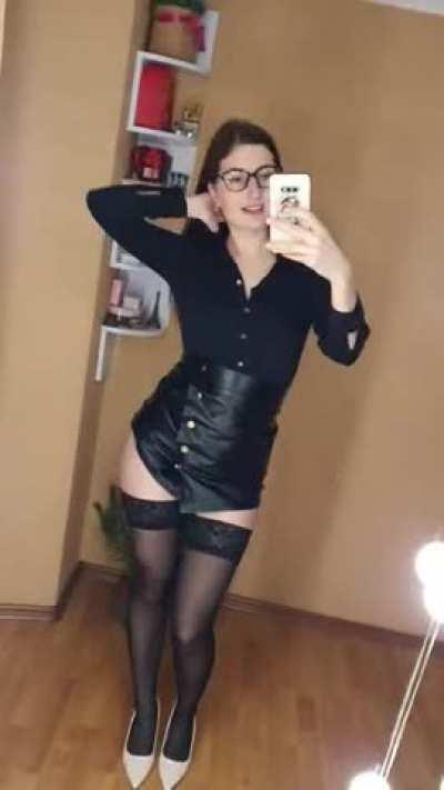 You like my fuckdoll outfit for work, boss?