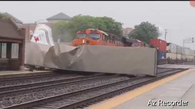 Train run into semi today- LaGrange, IL