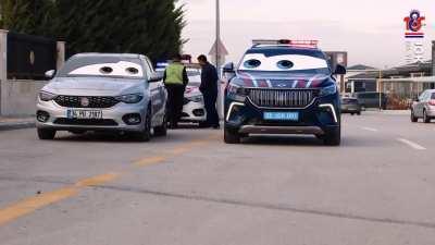 Jandarma Komutanlığının trafik kurallarına uymayla ilgili yaptığı animasyon.