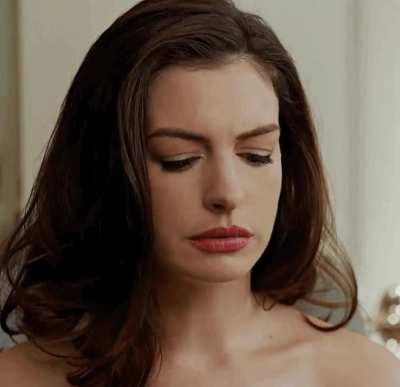 Anne Hathaway realizing that’s not a phone in your pocket…