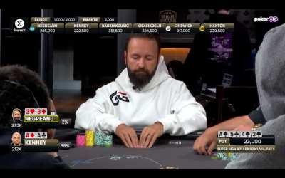 Daniel Negreanu goes runner runner quads against Bryn Kenney’s top boat
