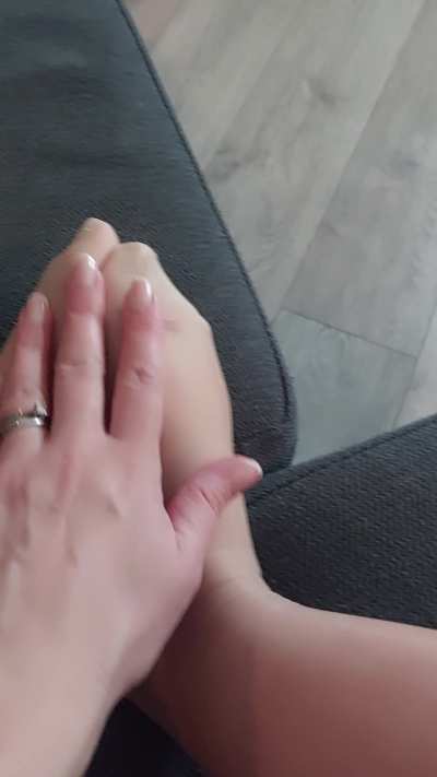 Feet in nylons, I love the feel of these against my skin