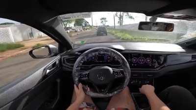 Testing your brand new VW Polo autonomous emergency braking