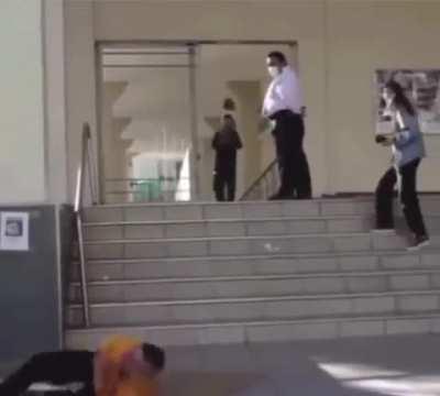 Skateboarding meanwhile it isn't allowed