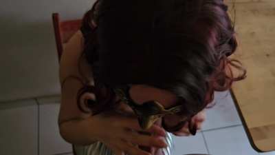 How lovely of him to visit and pull his cock out