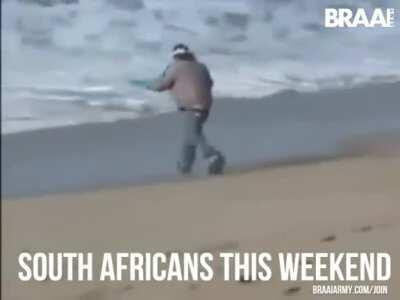 Finally the surfers can surf and the doppers can dop, but don't try dopping and surfing 😂