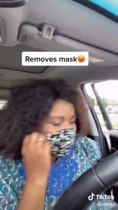 Wearing lipstick and mask at the same