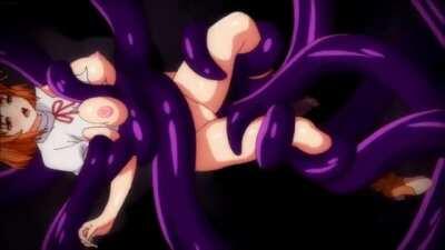 Tentacle monster cums directly insid... Oh damn! She's fucked!